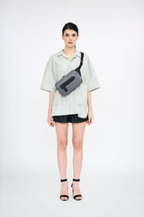 “Oni Veggie” x Mushroom Leather Crossbody Bag