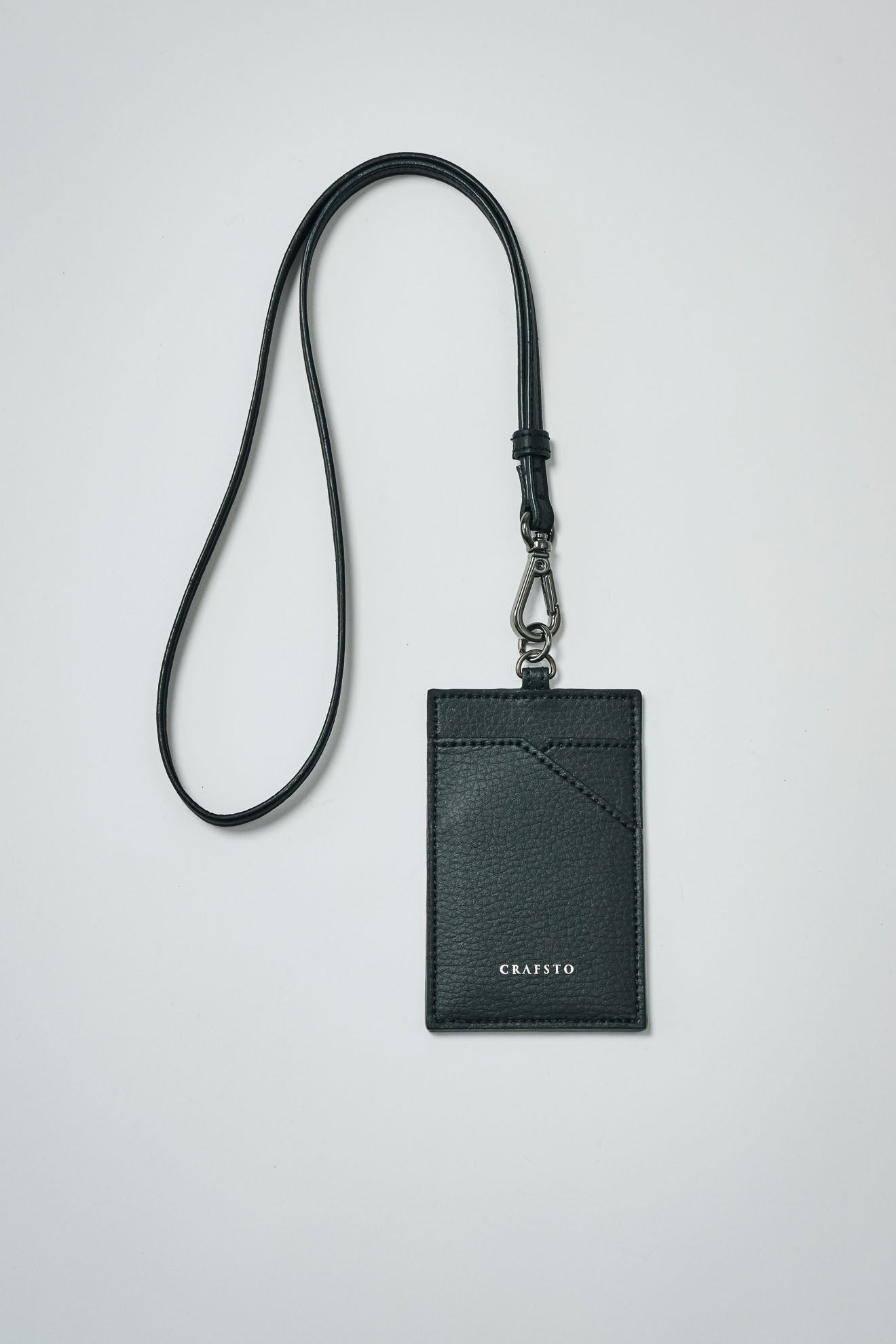 Mushroom Leather Commuter Pass Case w/ Neck strap