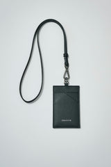 Mushroom Leather Commuter Pass Case w/ Neck strap