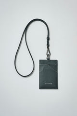 Mushroom Leather Commuter Pass Case w/ Neck strap
