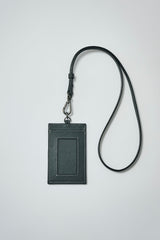 Mushroom Leather Commuter Pass Case w/ Neck strap