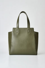 Cactus leather horizontal tote bag