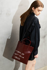 Cactus Leather Graphic Lesson Bag