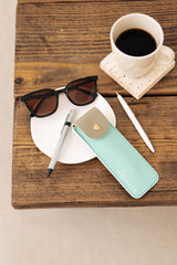 Mushroom Leather Pen Case with Flap