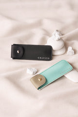 Mushroom Leather Pen Case with Flap