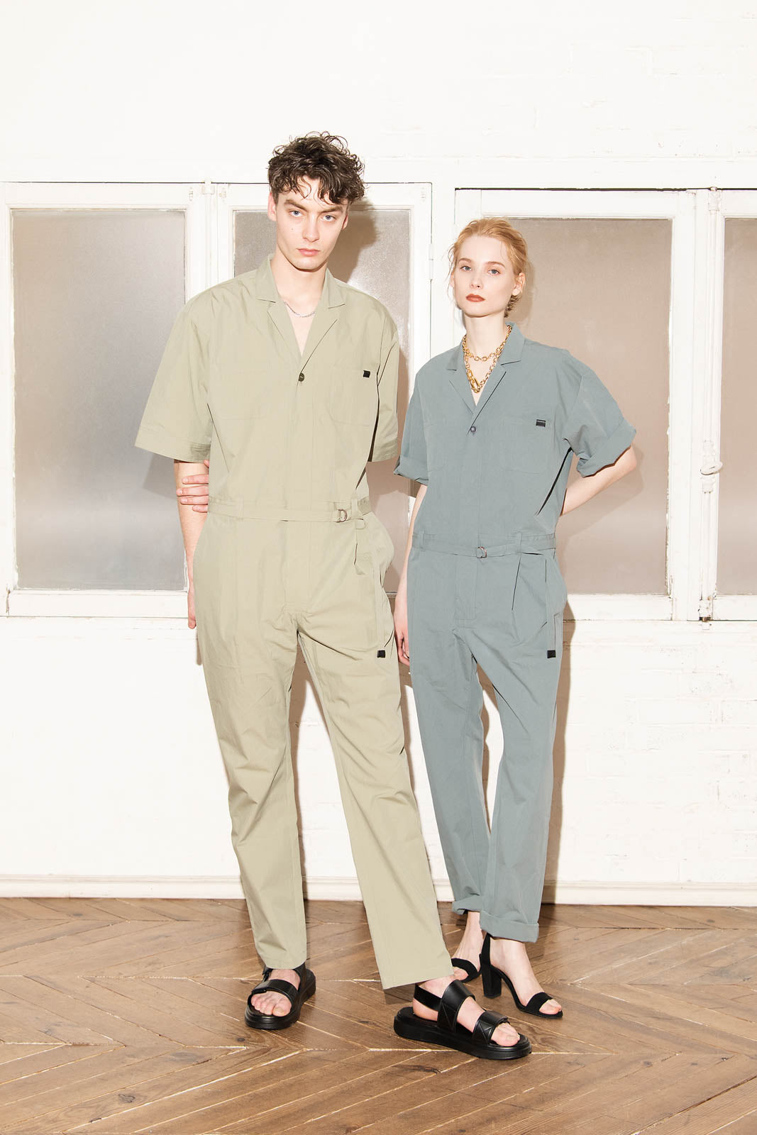 Typewriter Half Sleeve Jumpsuit