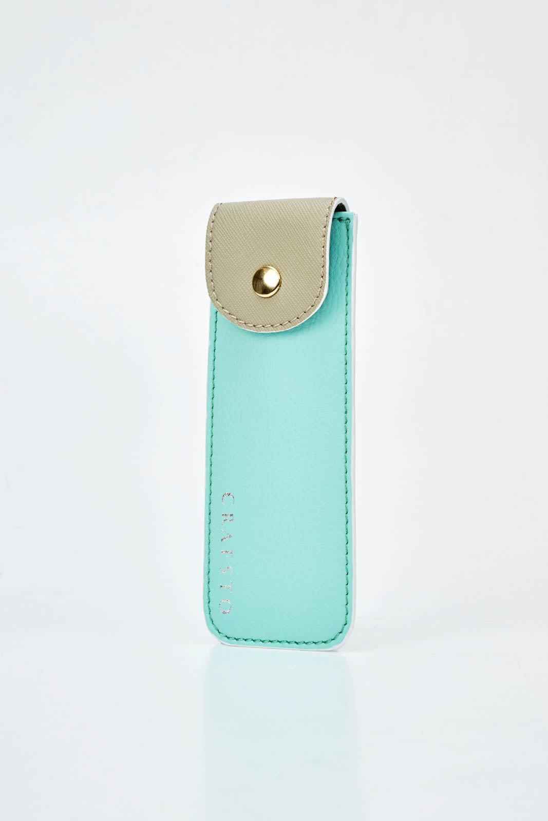 Mushroom Leather Pen Case with Flap