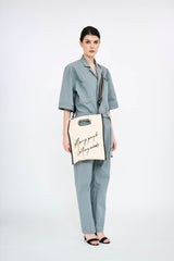 Line x Cone Leather Shoulder Strap