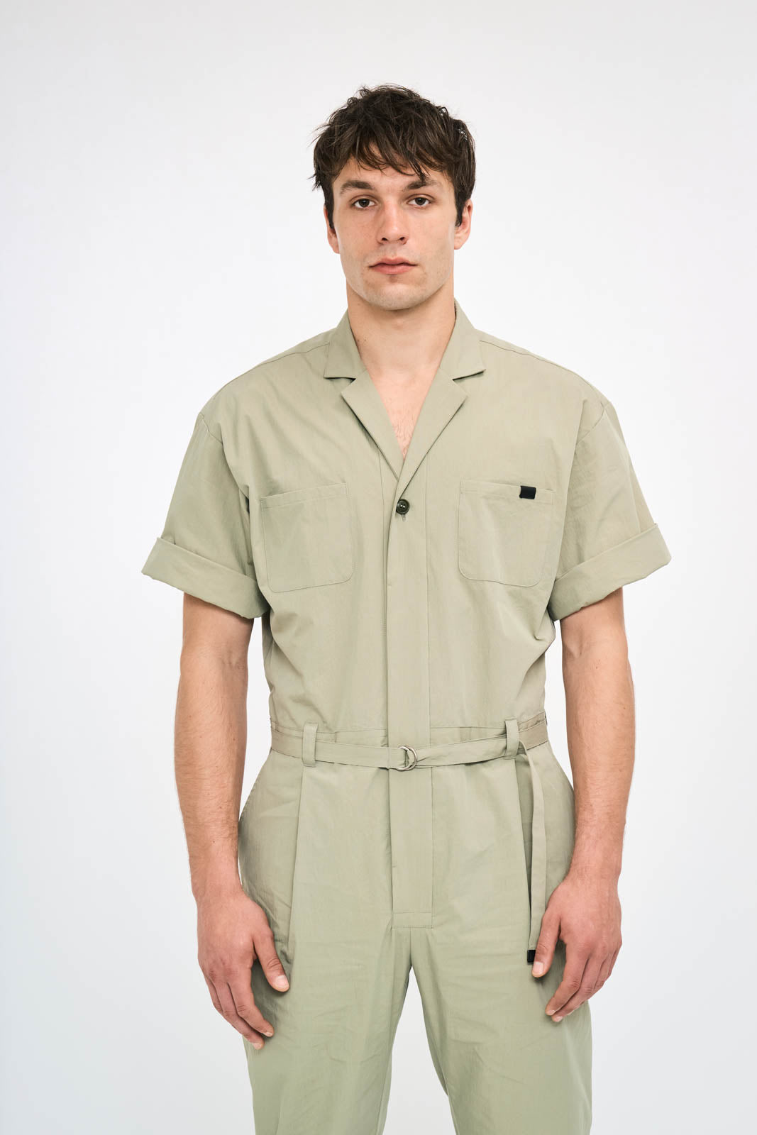 Typewriter Half Sleeve Jumpsuit