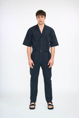 Typewriter Half Sleeve Jumpsuit