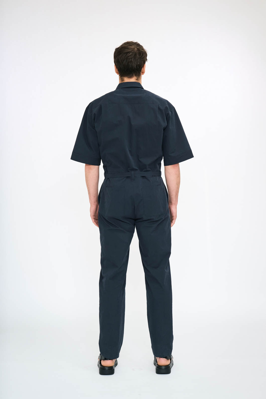 Typewriter Half Sleeve Jumpsuit