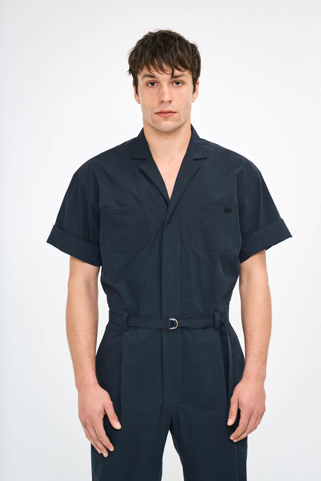 Typewriter Half Sleeve Jumpsuit