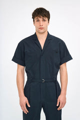 Typewriter Half Sleeve Jumpsuit