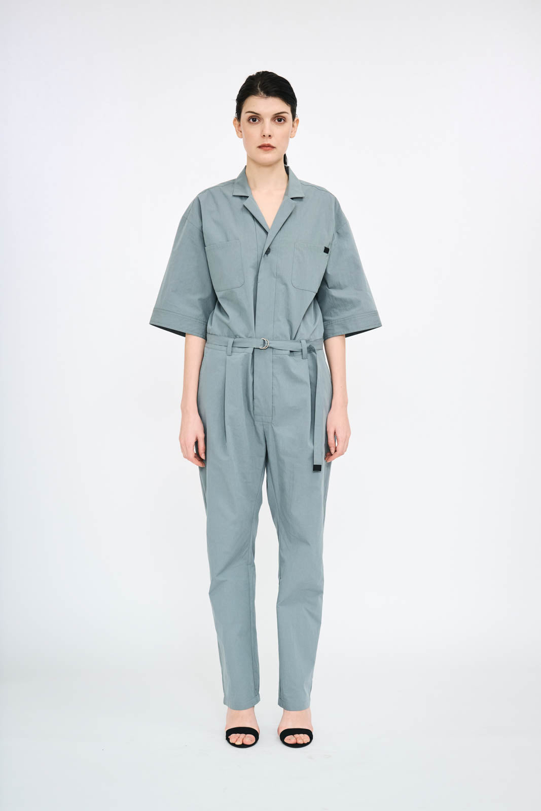 Typewriter Half Sleeve Jumpsuit