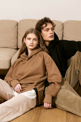 High-gauge double air oversized hoodie