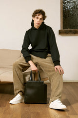 Cactus leather horizontal tote bag