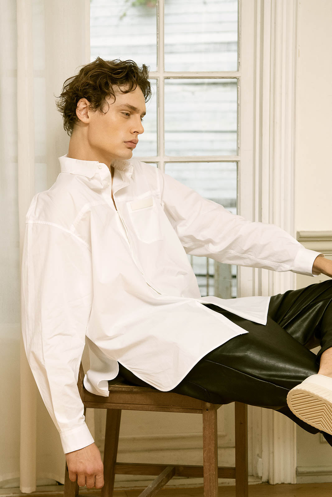 Drop shoulder shirt