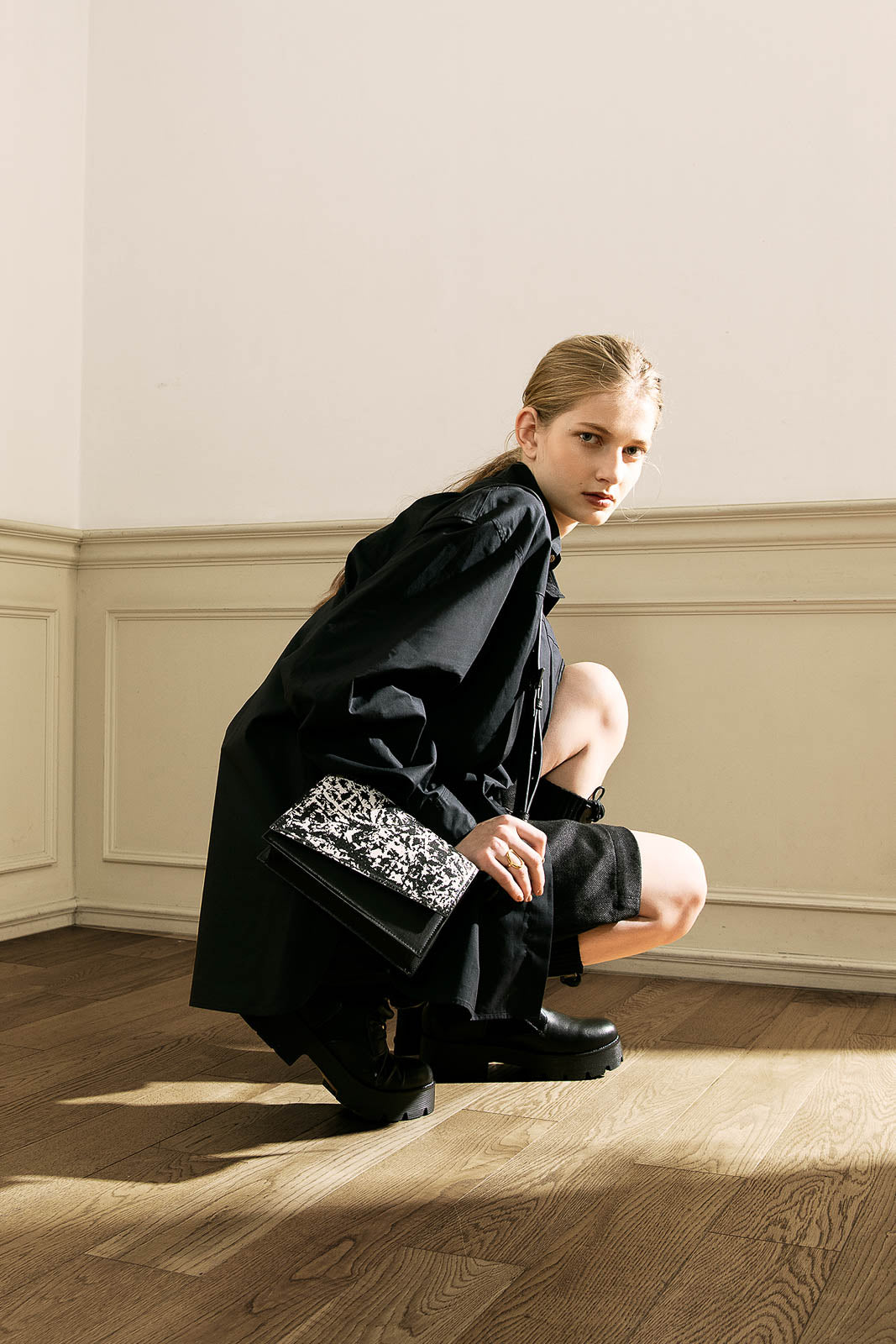 Drop shoulder shirt