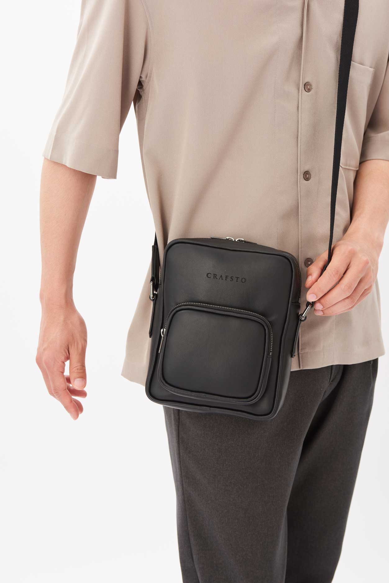 Cactus Leather CrossbodyBag (square)