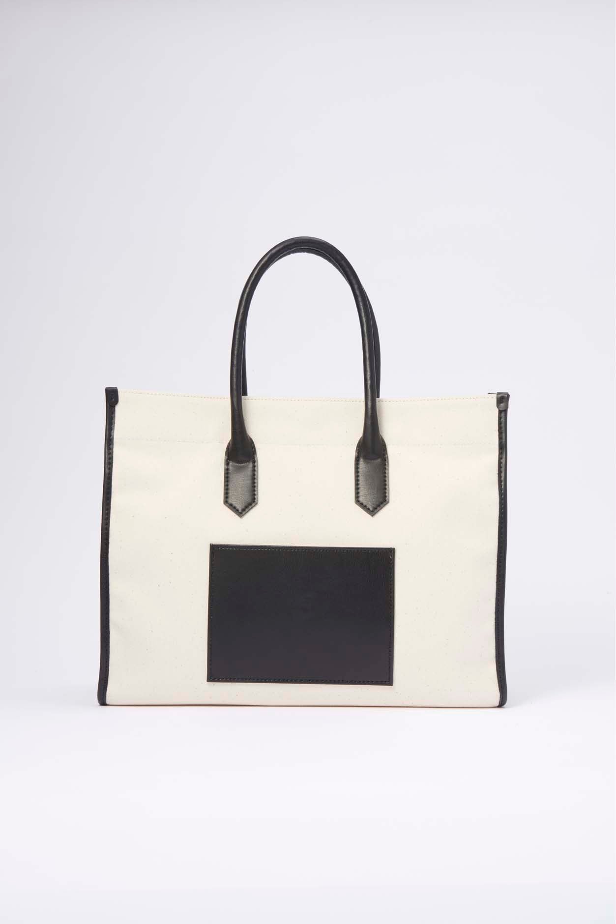 Apple Leather&OrganicCotton Tote bag