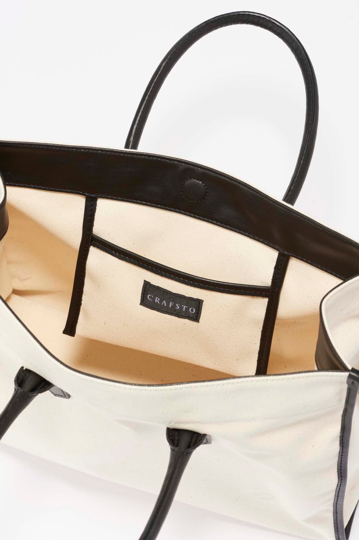 Apple Leather&OrganicCotton Tote bag
