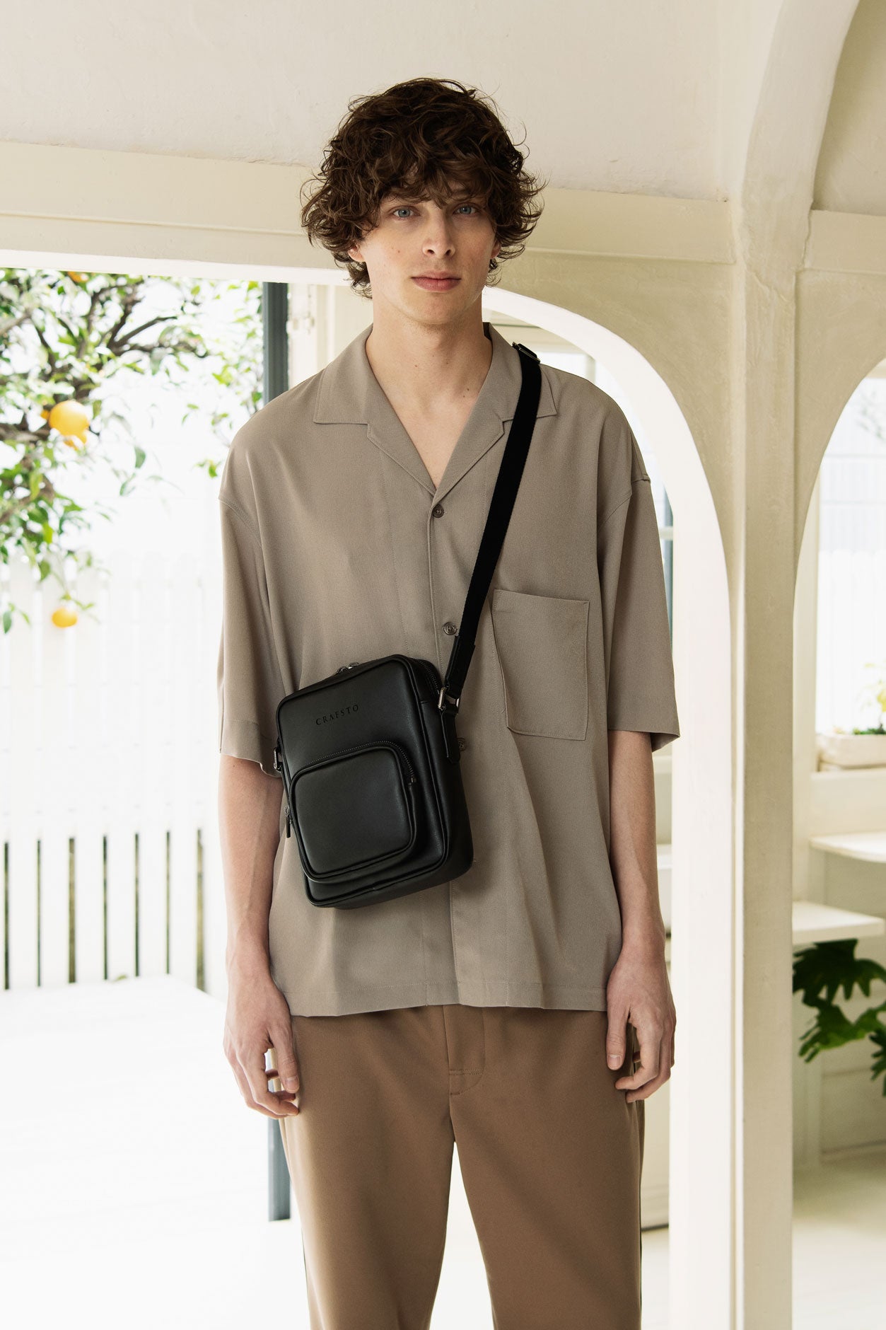 Cactus Leather CrossbodyBag (square)