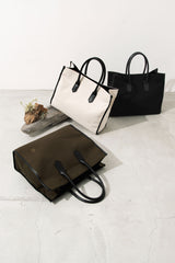 Apple Leather&OrganicCotton Tote bag