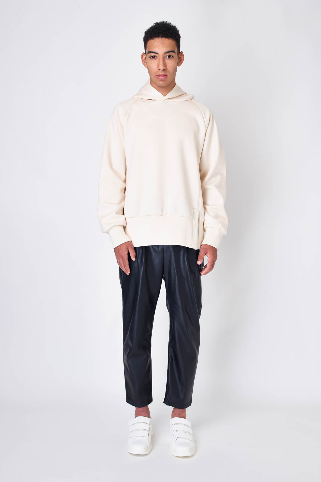 High-gauge double air oversized hoodie