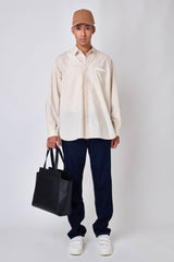 Cactus leather horizontal tote bag