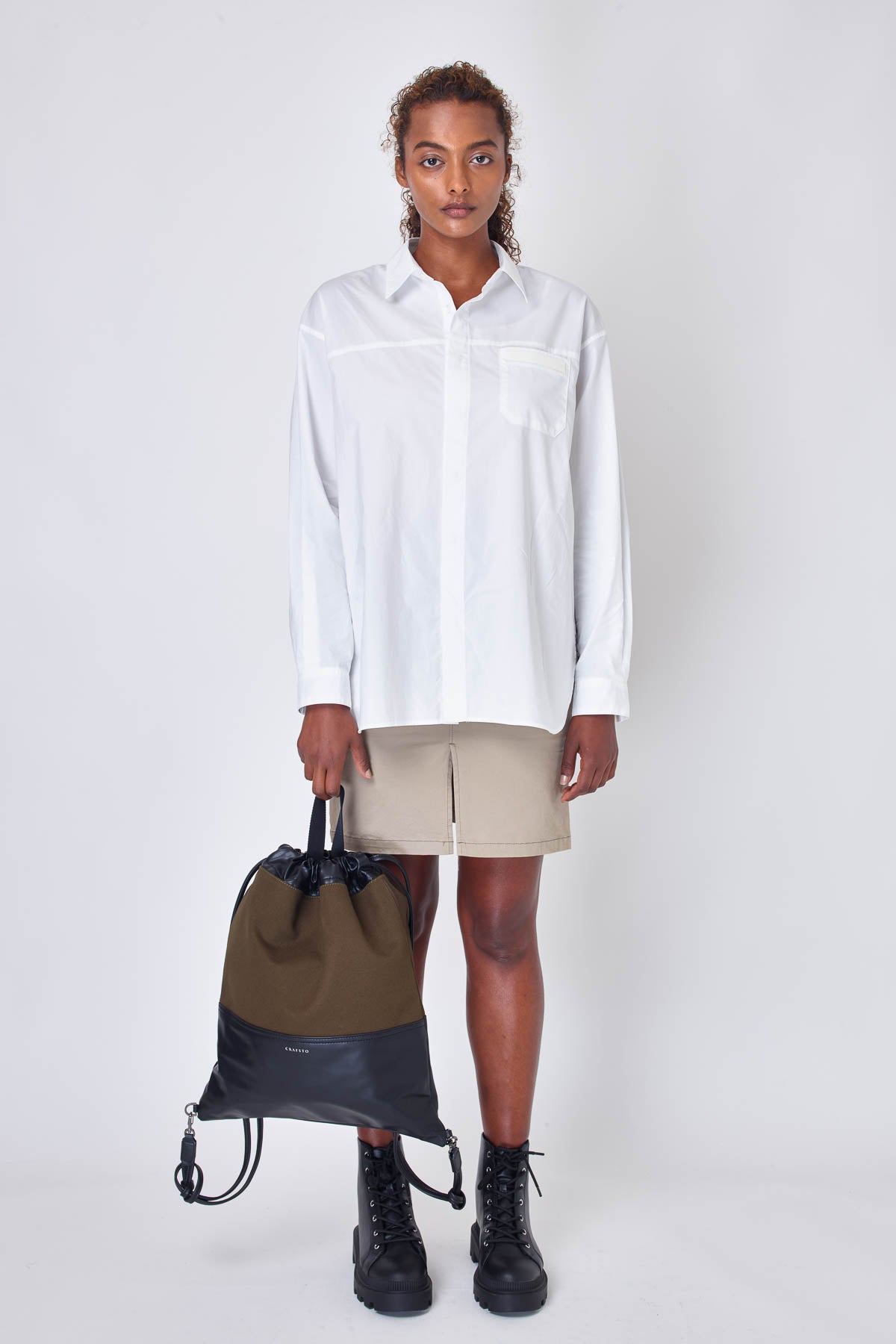 Apple leather crossover organics knapsack