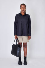 Cactus leather horizontal tote bag