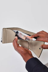 Cactus leather tri-fold wallet