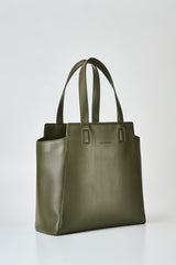 Cactus leather horizontal tote bag