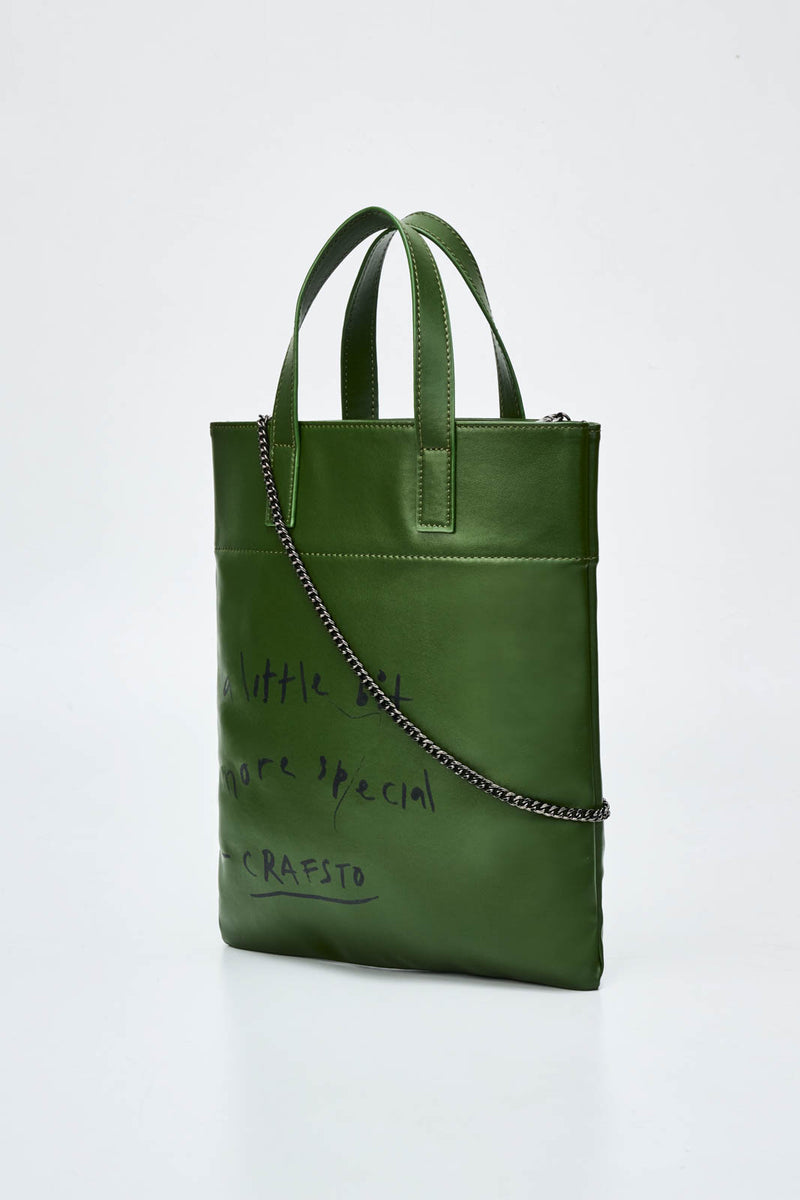 Cactus Leather Graphic Lesson Bag